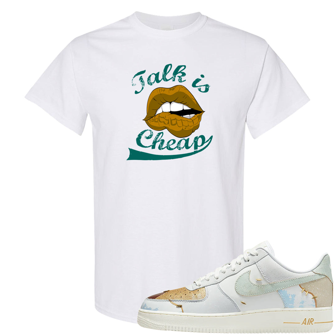 Patchwork AF 1s T Shirt | Talk Lips, White