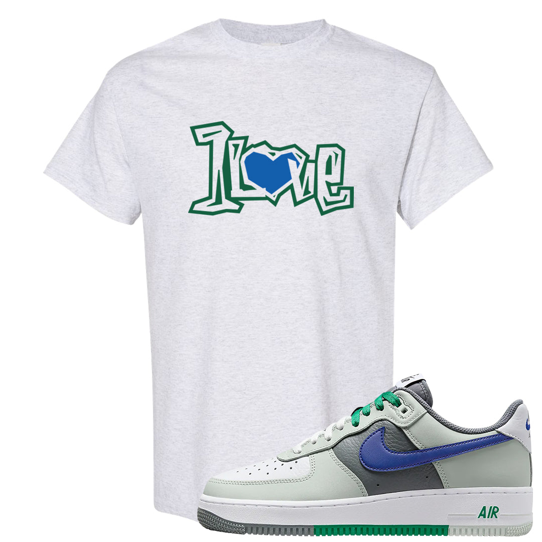 Split Remix AF1s T Shirt | 1 Love, Ash