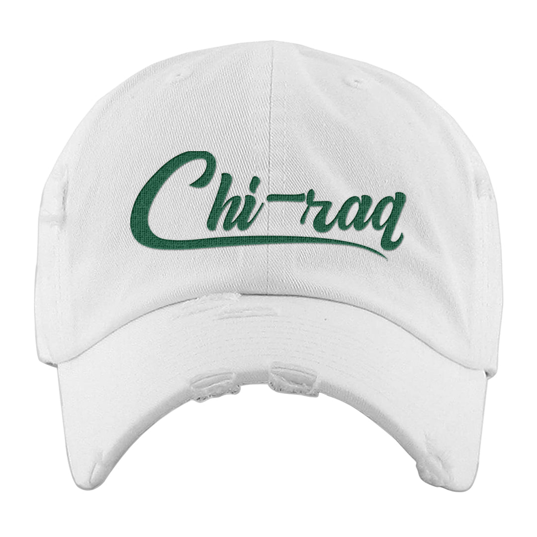 Split Remix AF1s Distressed Dad Hat | Chiraq, White