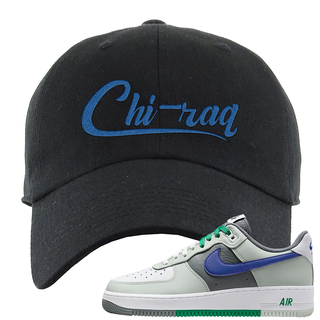 Split Remix AF1s Dad Hat | Chiraq, Black