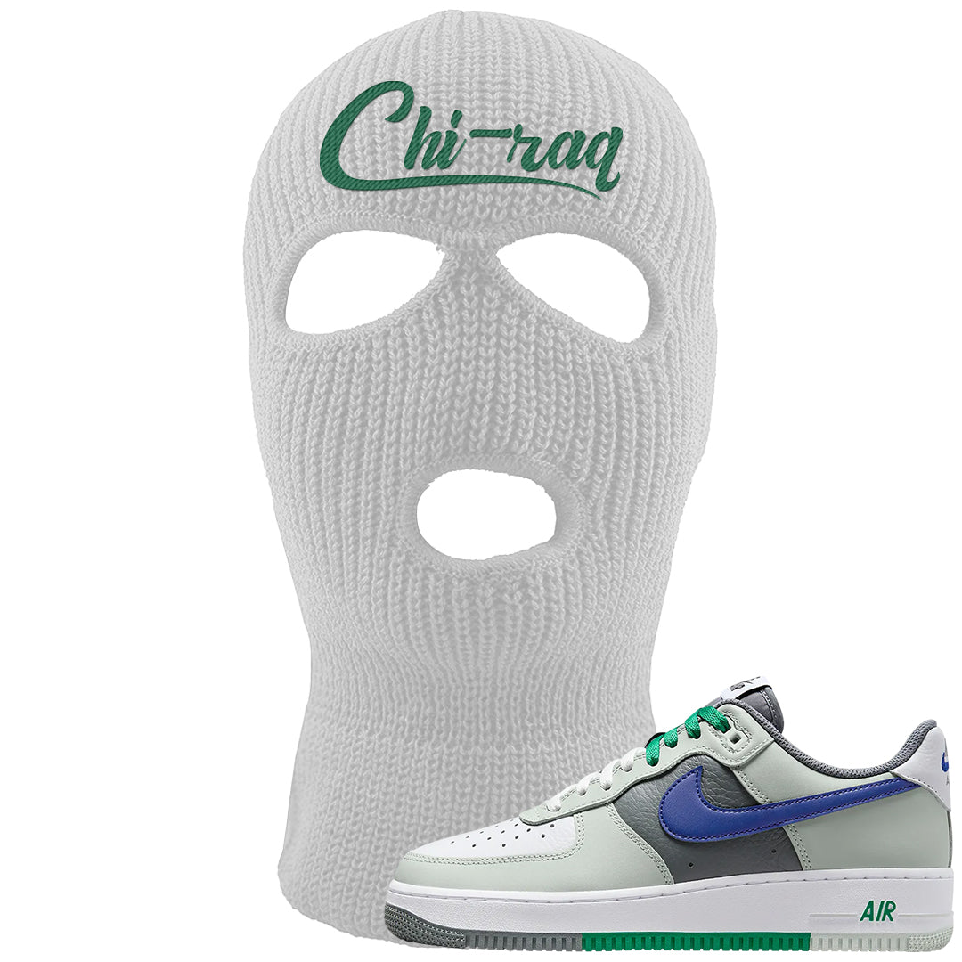 Split Remix AF1s Ski Mask | Chiraq, White