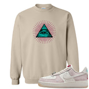 Year of the Dragon AF1s Crewneck Sweatshirt | All Seeing Eye, Sand