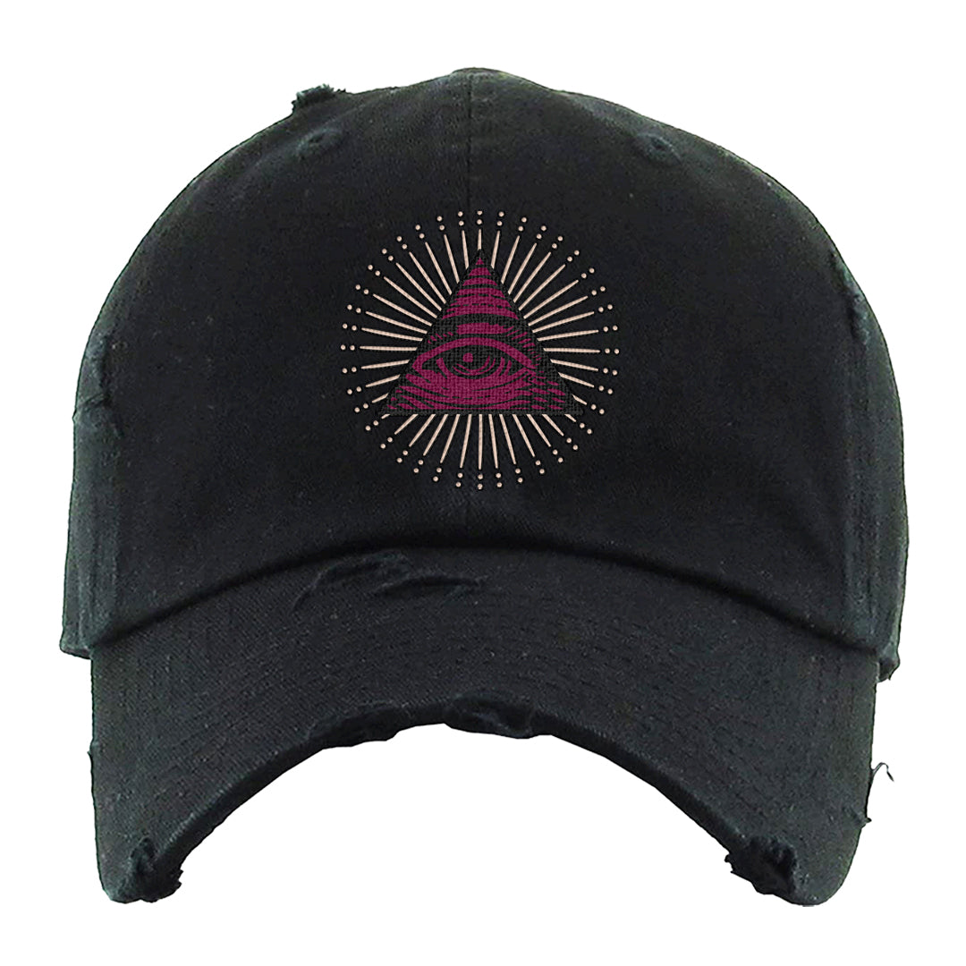 Year of the Dragon AF1s Distressed Dad Hat | All Seeing Eye, Black