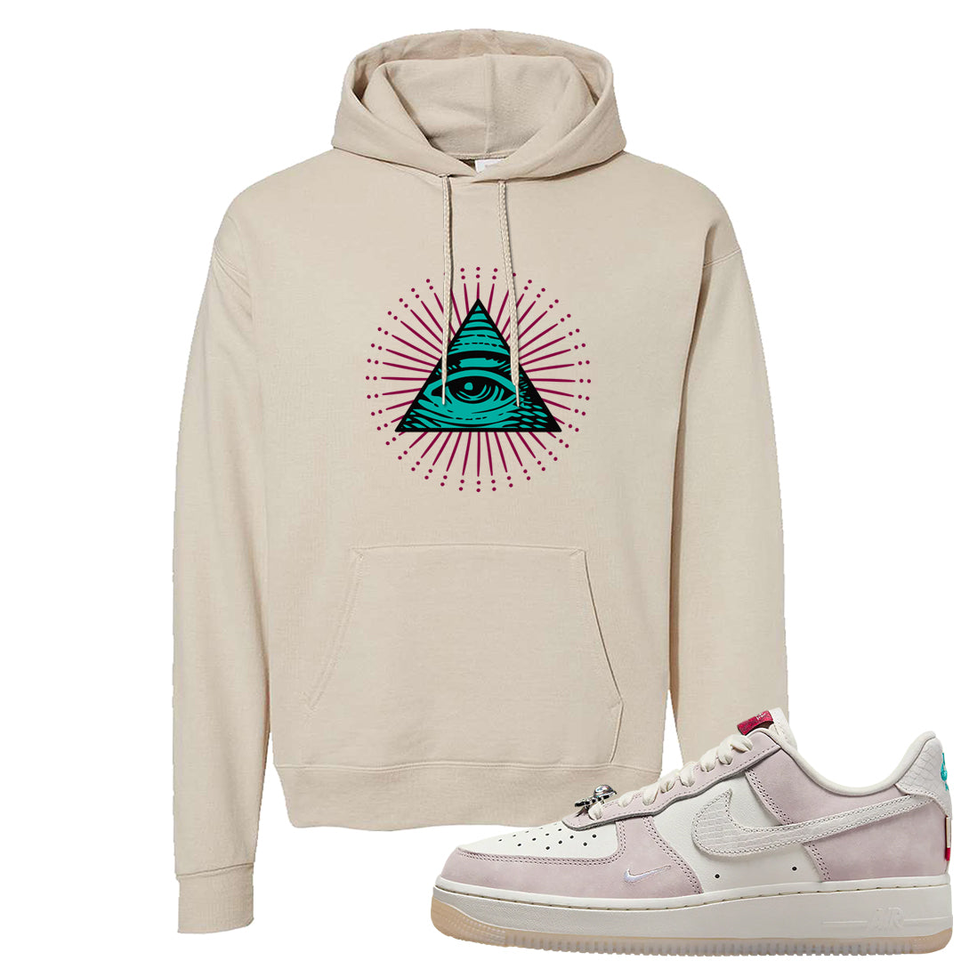 Year of the Dragon AF1s Hoodie | All Seeing Eye, Sand