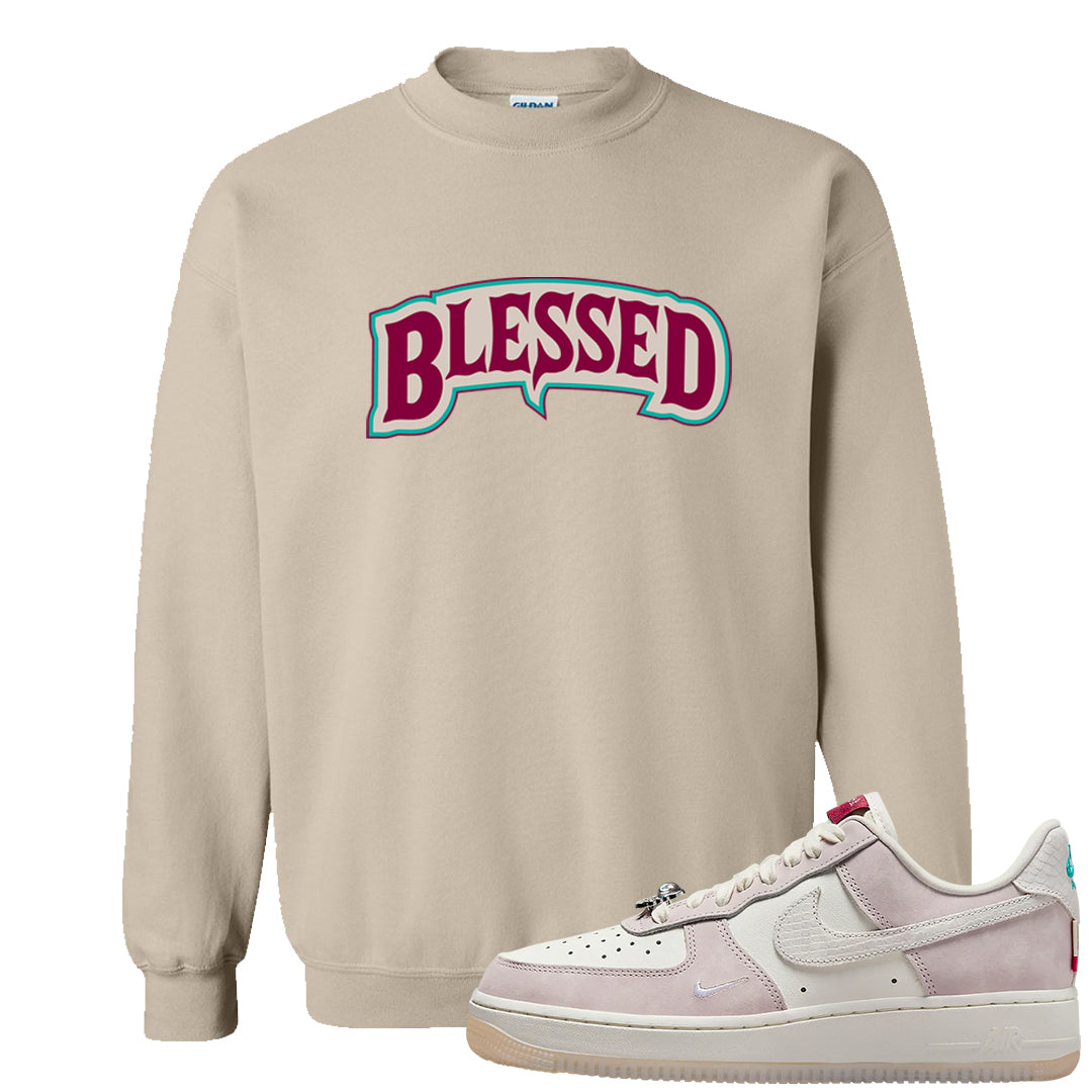 Year of the Dragon AF1s Crewneck Sweatshirt | Blessed Arch, Sand