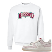 Year of the Dragon AF1s Crewneck Sweatshirt | Blessed Arch, White
