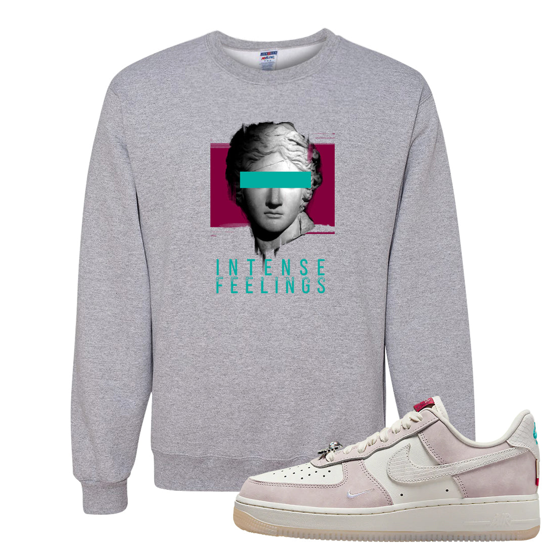 Year of the Dragon AF1s Crewneck Sweatshirt | Intense Feelings, Ash