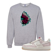 Year of the Dragon AF1s Crewneck Sweatshirt | Indian Chief, Ash