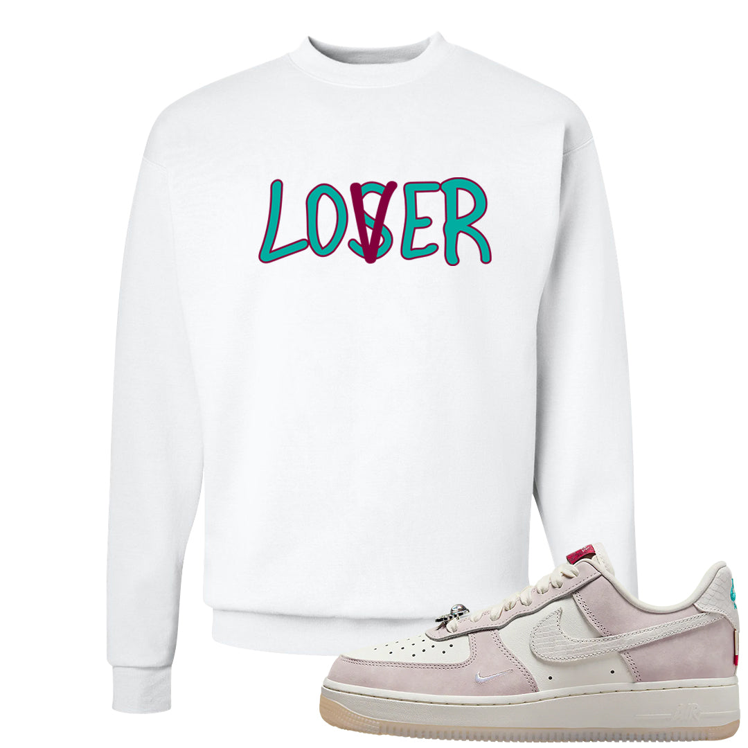 Year of the Dragon AF1s Crewneck Sweatshirt | Lover, White