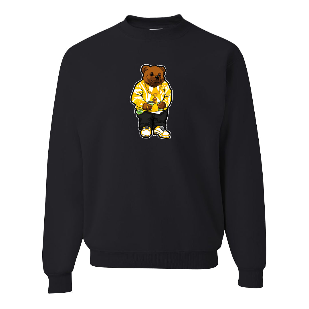 Yellow Snakeskin Low 11s Crewneck Sweatshirt | Sweater Bear, Black