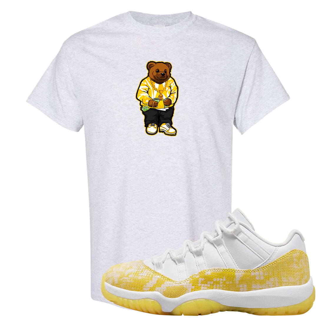 Yellow Snakeskin Low 11s T Shirt | Sweater Bear, Ash