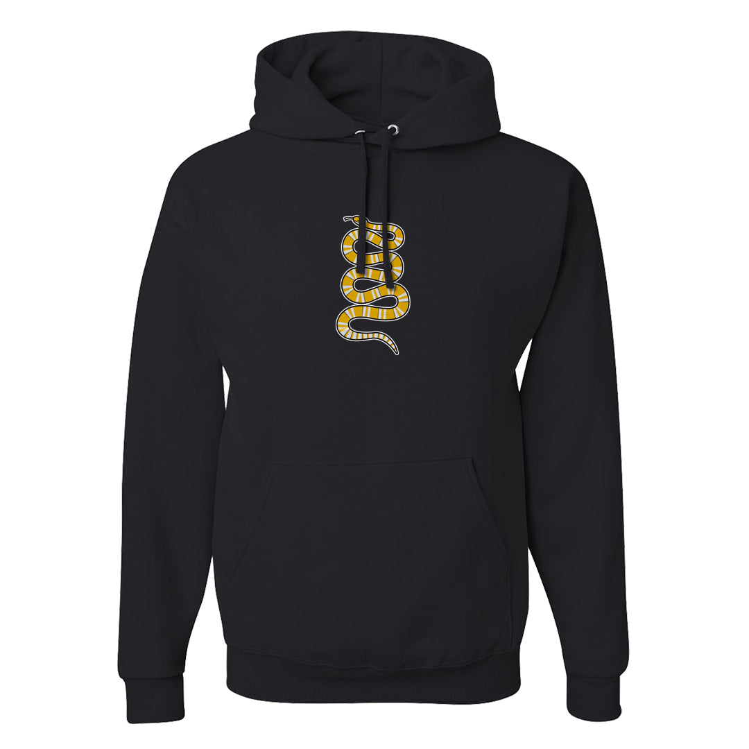 Yellow Snakeskin Low 11s Hoodie | Coiled Snake, Black