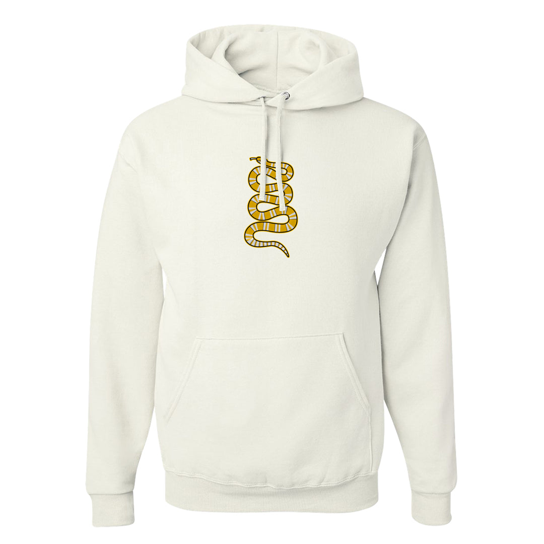 Yellow Snakeskin Low 11s Hoodie | Coiled Snake, White