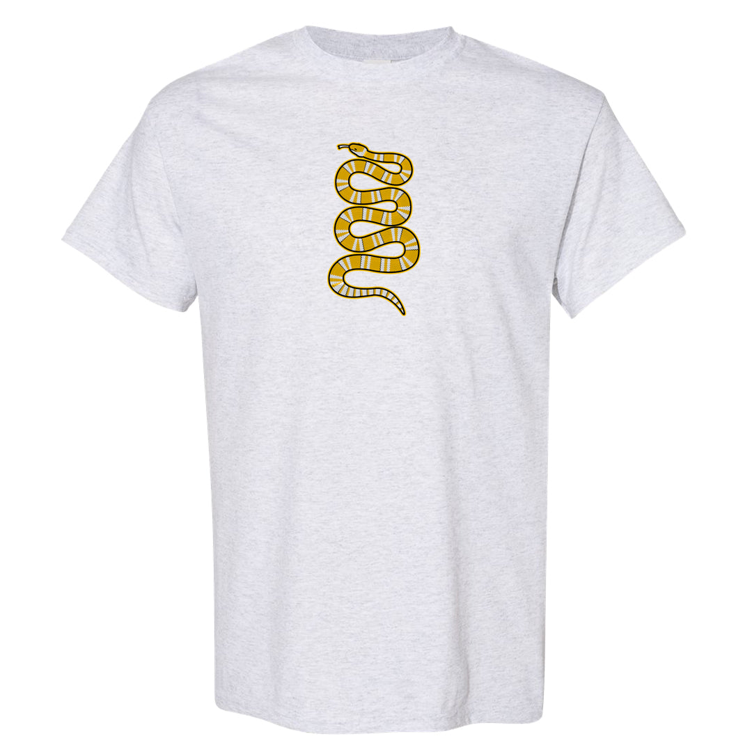 Yellow Snakeskin Low 11s T Shirt | Coiled Snake, Ash
