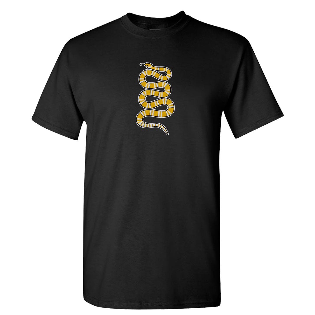 Yellow Snakeskin Low 11s T Shirt | Coiled Snake, Black