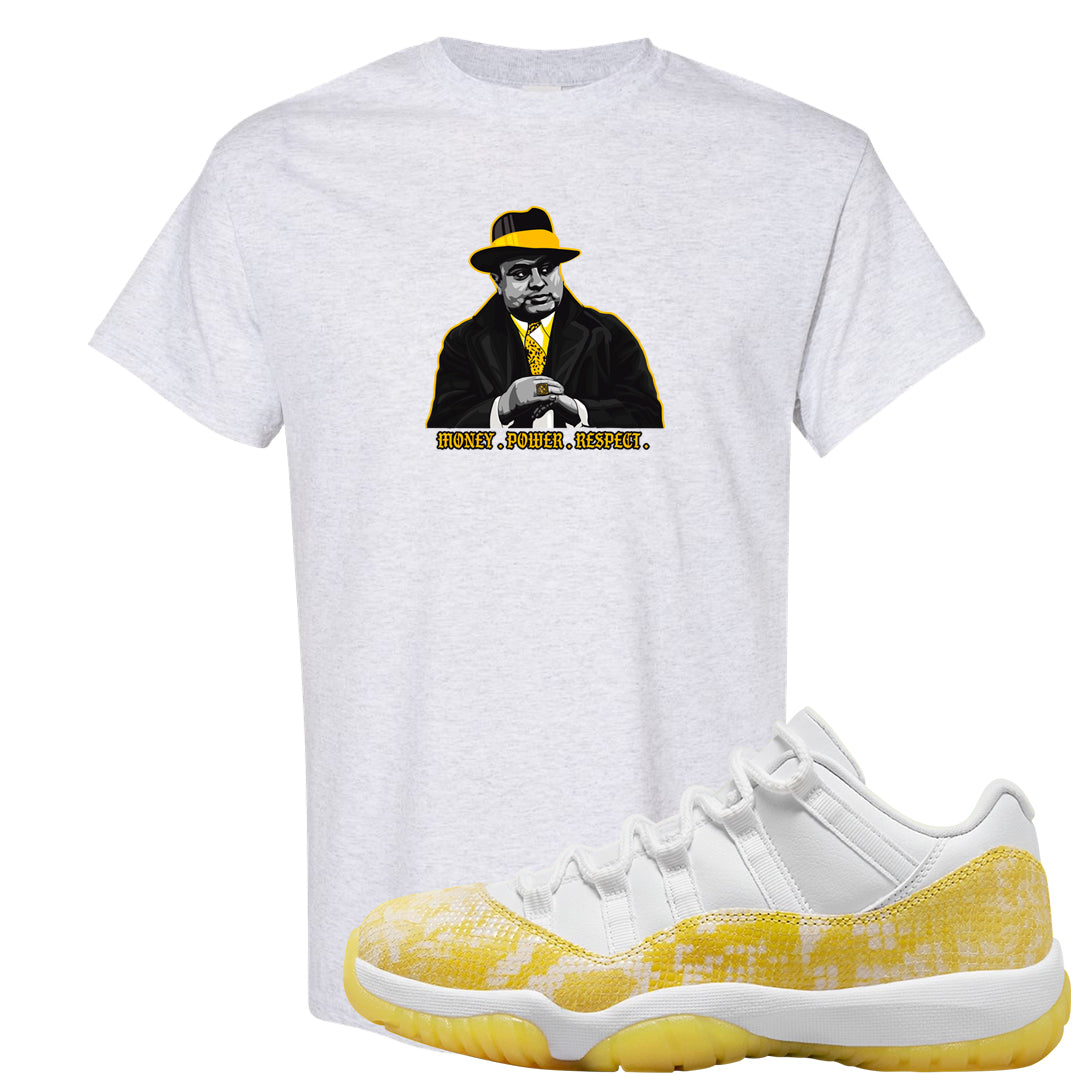 Yellow Snakeskin Low 11s T Shirt | Capone Illustration, Ash