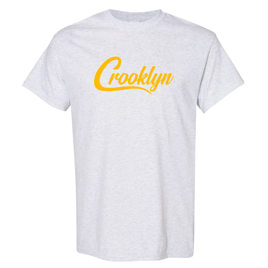 Yellow Snakeskin Low 11s T Shirt | Crooklyn, Ash