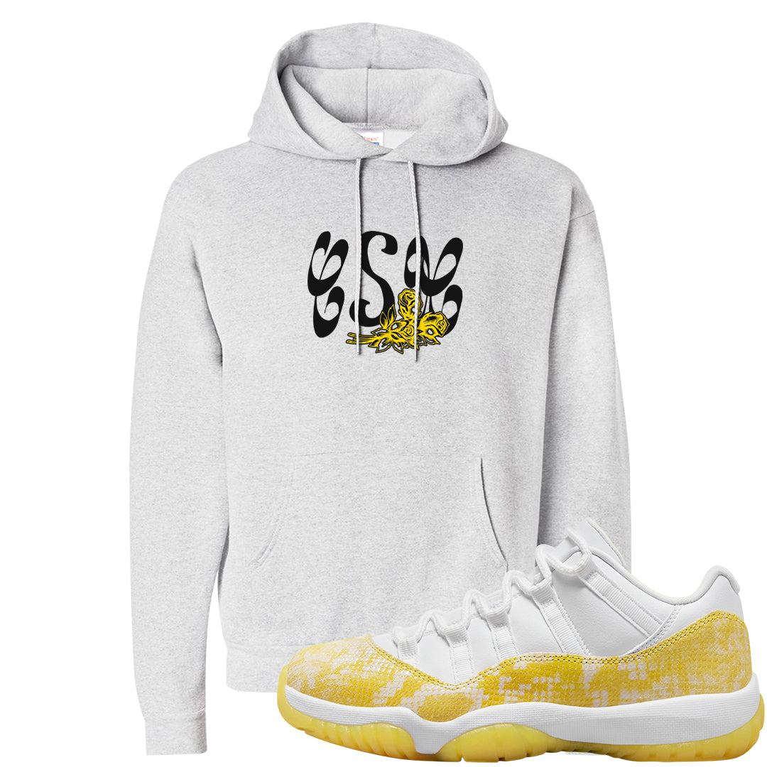 Yellow Snakeskin Low 11s Hoodie | Certified Sneakerhead, Ash