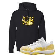 Yellow Snakeskin Low 11s Hoodie | Certified Sneakerhead, Black