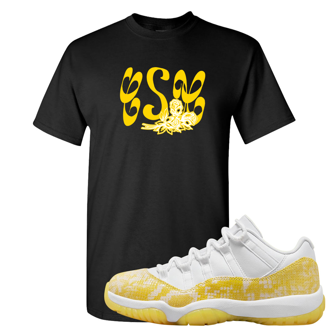 Yellow Snakeskin Low 11s T Shirt | Certified Sneakerhead, Black