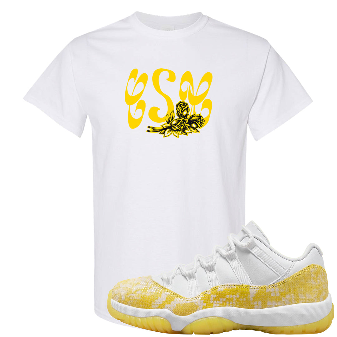 Yellow Snakeskin Low 11s T Shirt | Certified Sneakerhead, White