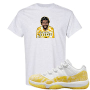 Yellow Snakeskin Low 11s T Shirt | Escobar Illustration, Ash