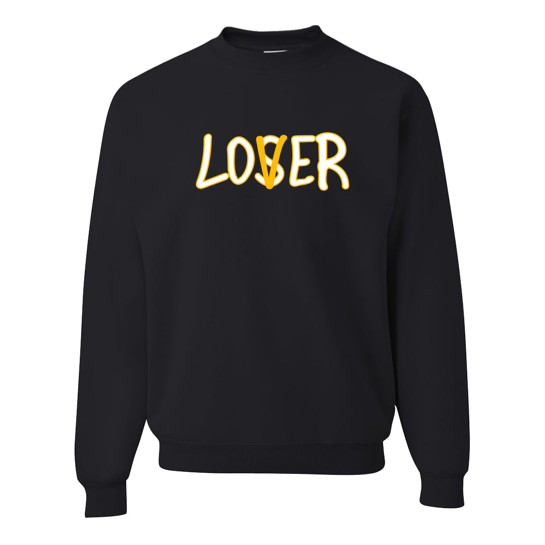 Yellow Snakeskin Low 11s Crewneck Sweatshirt | Lover, Black