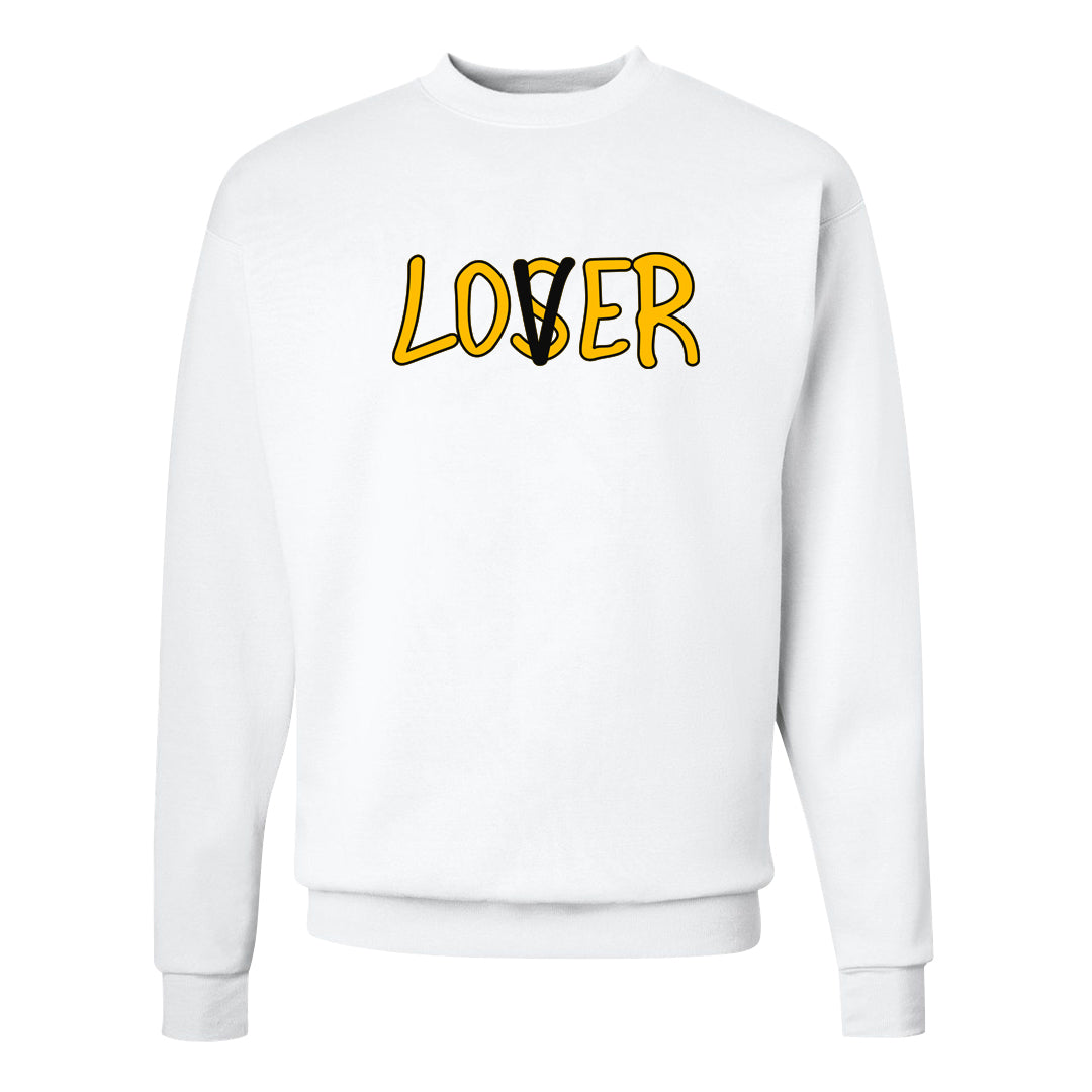 Yellow Snakeskin Low 11s Crewneck Sweatshirt | Lover, White