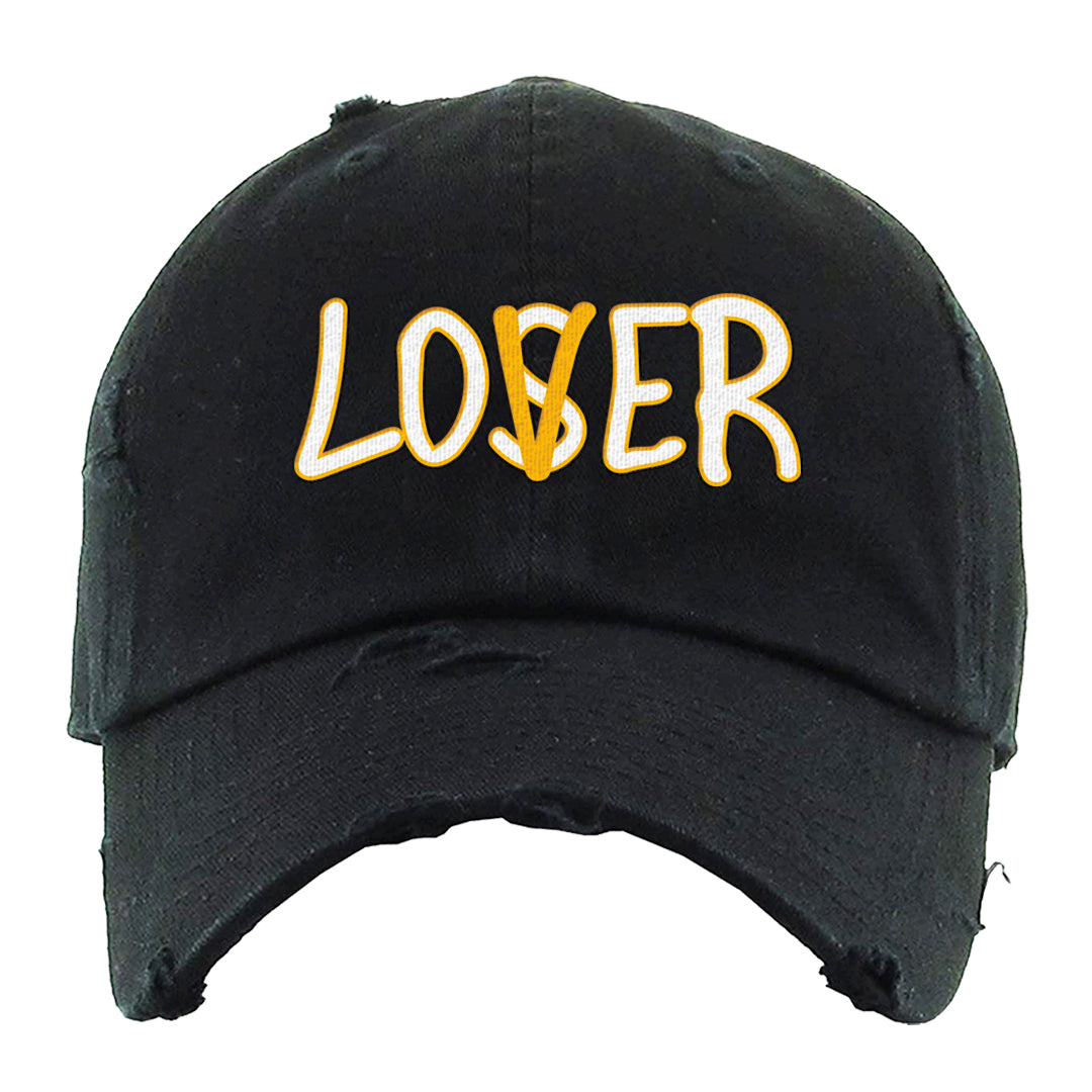 Yellow Snakeskin Low 11s Distressed Dad Hat | Lover, Black