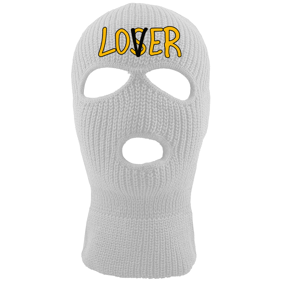 Yellow Snakeskin Low 11s Ski Mask | Lover, White