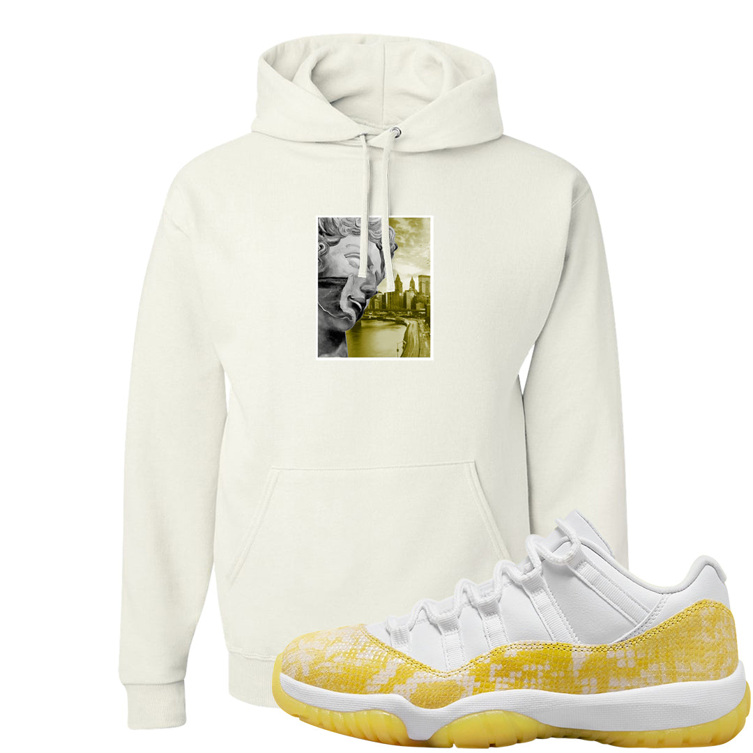 Yellow Snakeskin Low 11s Hoodie | Miguel, White