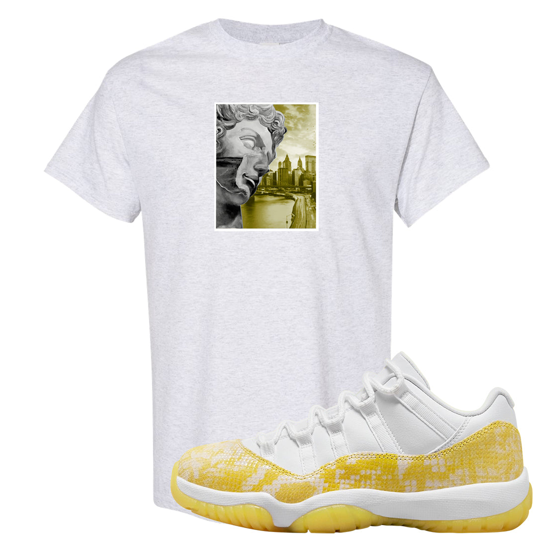 Yellow Snakeskin Low 11s T Shirt | Miguel, Ash