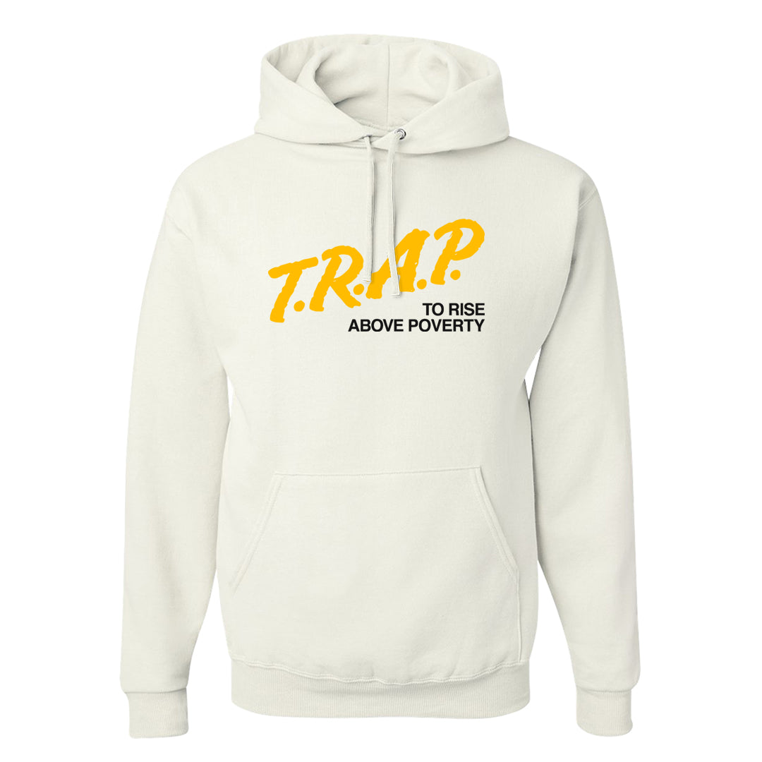 Yellow Snakeskin Low 11s Hoodie | Trap To Rise Above Poverty, White
