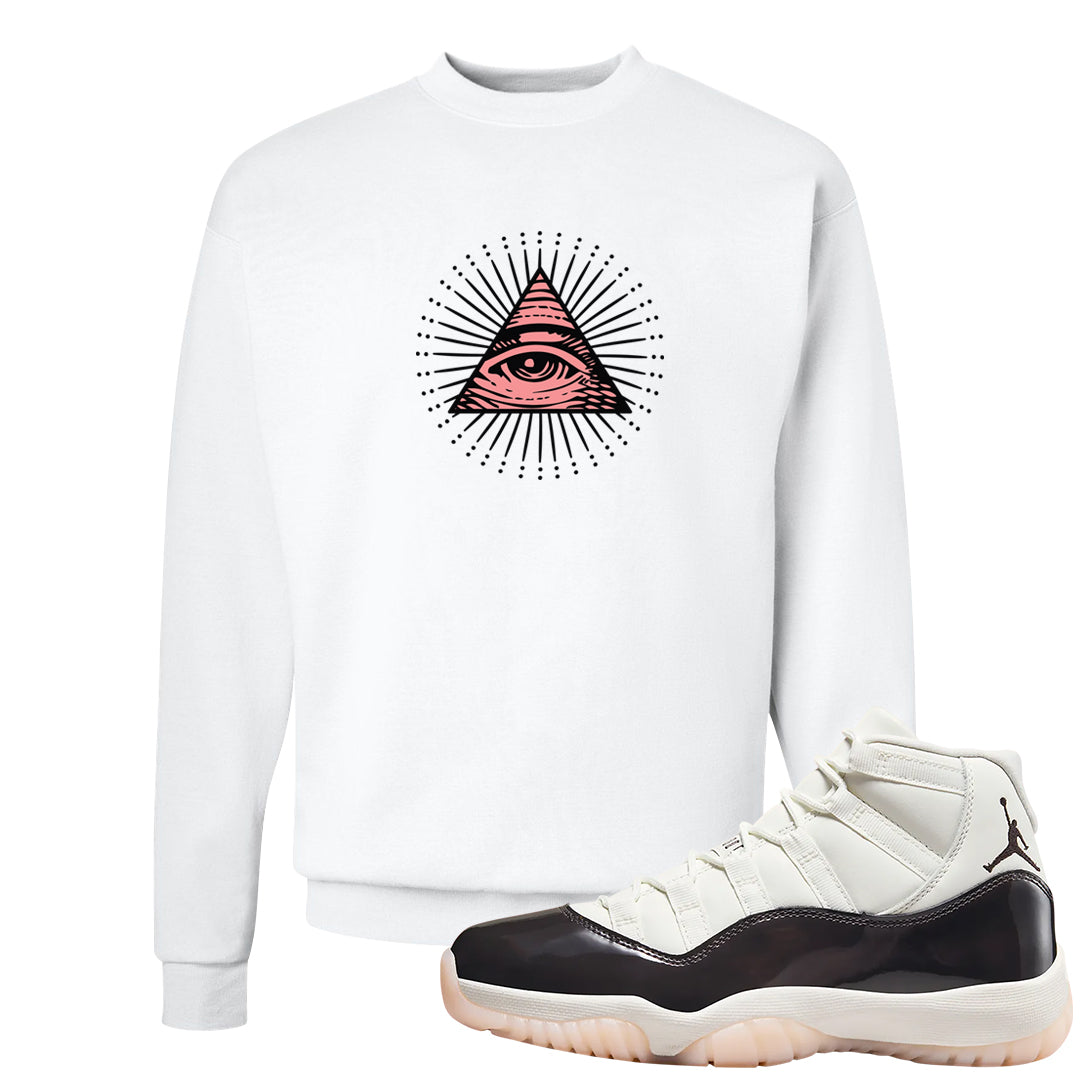 Neapolitan 11s Crewneck Sweatshirt | All Seeing Eye, White
