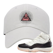 Neapolitan 11s Dad Hat | All Seeing Eye, White