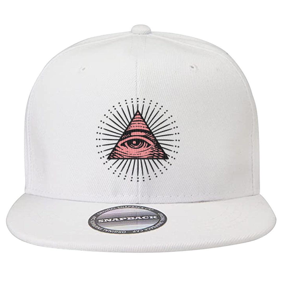 Neapolitan 11s Snapback Hat | All Seeing Eye, White