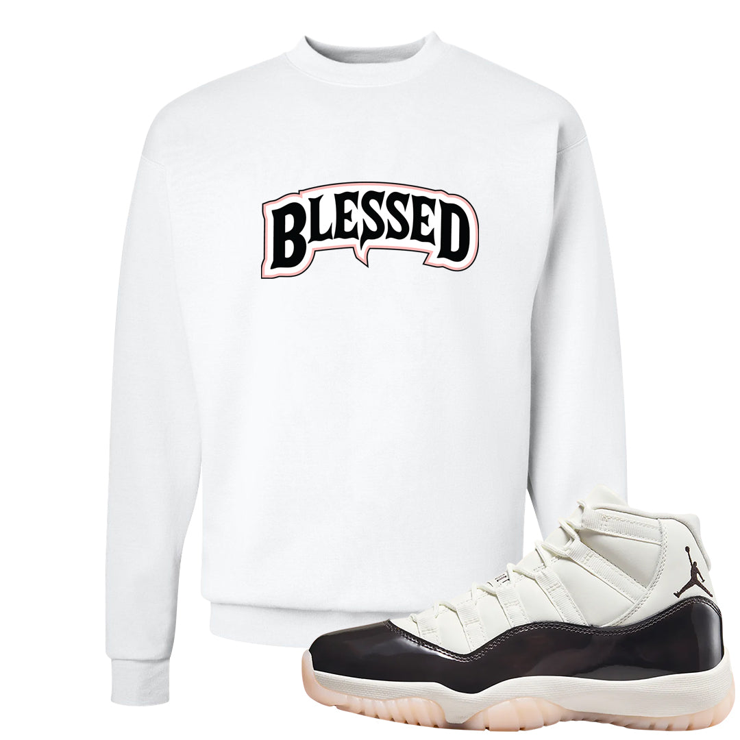 Neapolitan 11s Crewneck Sweatshirt | Blessed Arch, White
