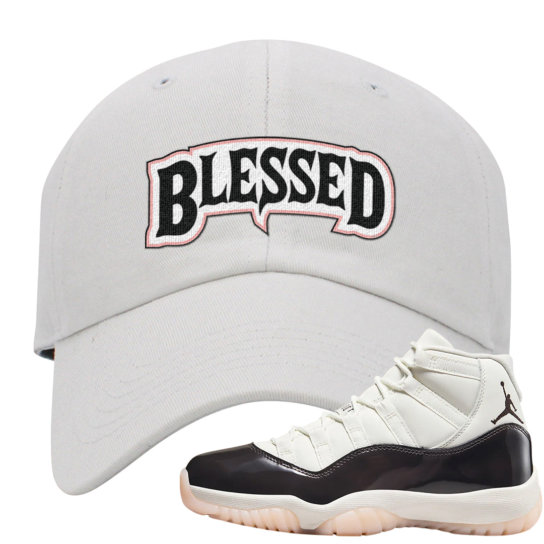 Neapolitan 11s Dad Hat | Blessed Arch, White