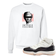 Neapolitan 11s Crewneck Sweatshirt | Intense Feelings, White