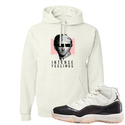 Neapolitan 11s Hoodie | Intense Feelings, White