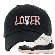 Neapolitan 11s Distressed Dad Hat | Lover, Black