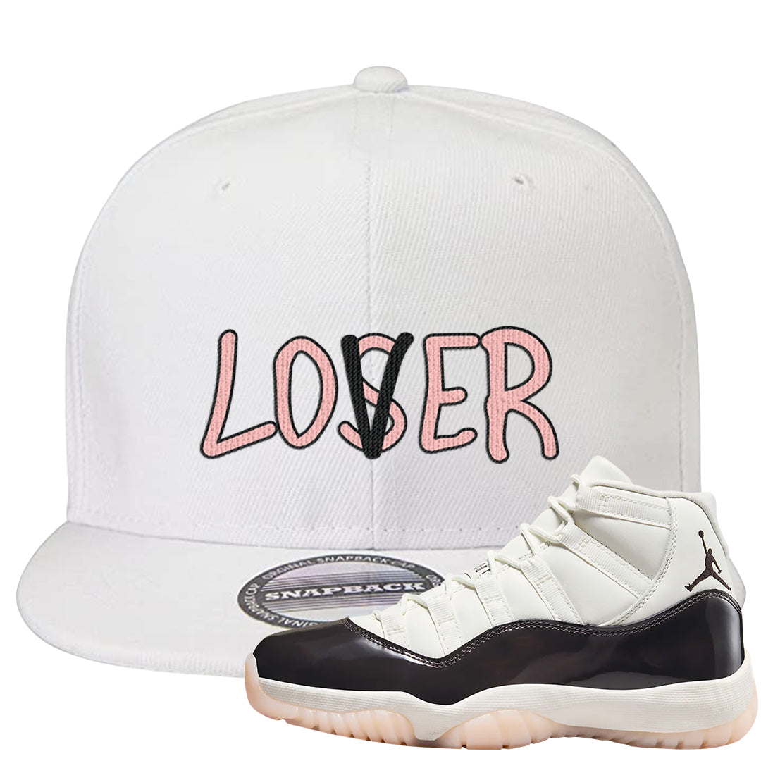 Neapolitan 11s Snapback Hat | Lover, White