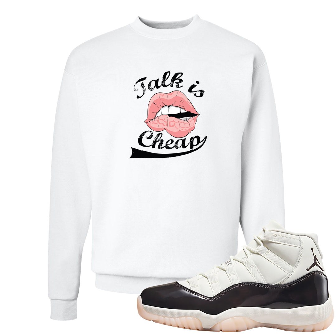 Neapolitan 11s Crewneck Sweatshirt | Talk Lips, White