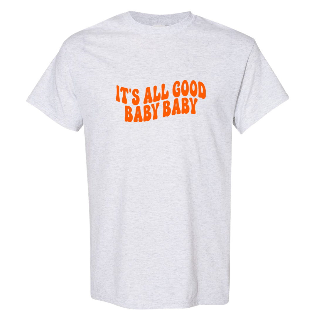 Brilliant Orange 12s T Shirt | All Good Baby, Ash