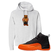 Brilliant Orange 12s Hoodie | Sweater Bear, Ash