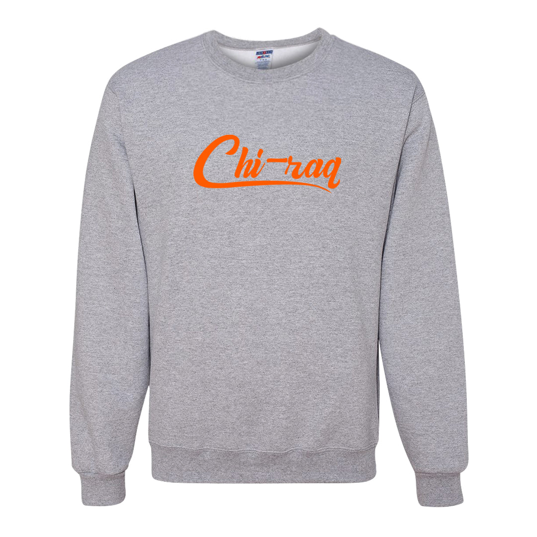 Brilliant Orange 12s Crewneck Sweatshirt | Chiraq, Ash