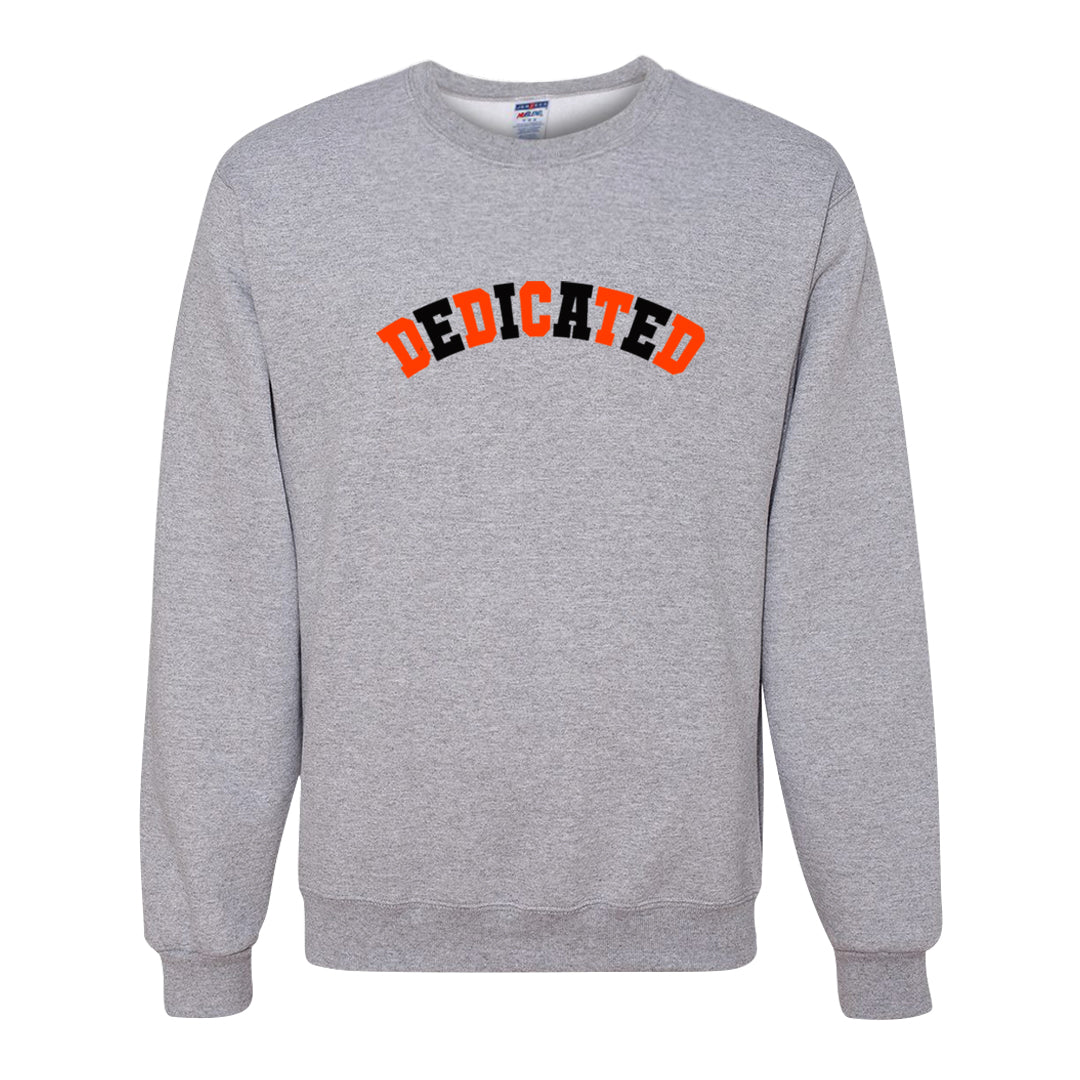 Brilliant Orange 12s Crewneck Sweatshirt | Dedicated, Ash