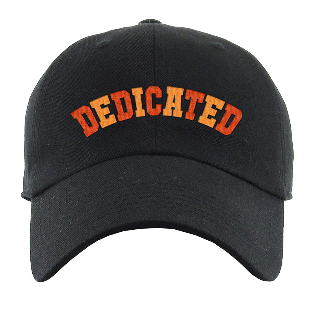 Brilliant Orange 12s Dad Hat | Dedicated, Black