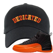 Brilliant Orange 12s Dad Hat | Dedicated, Black