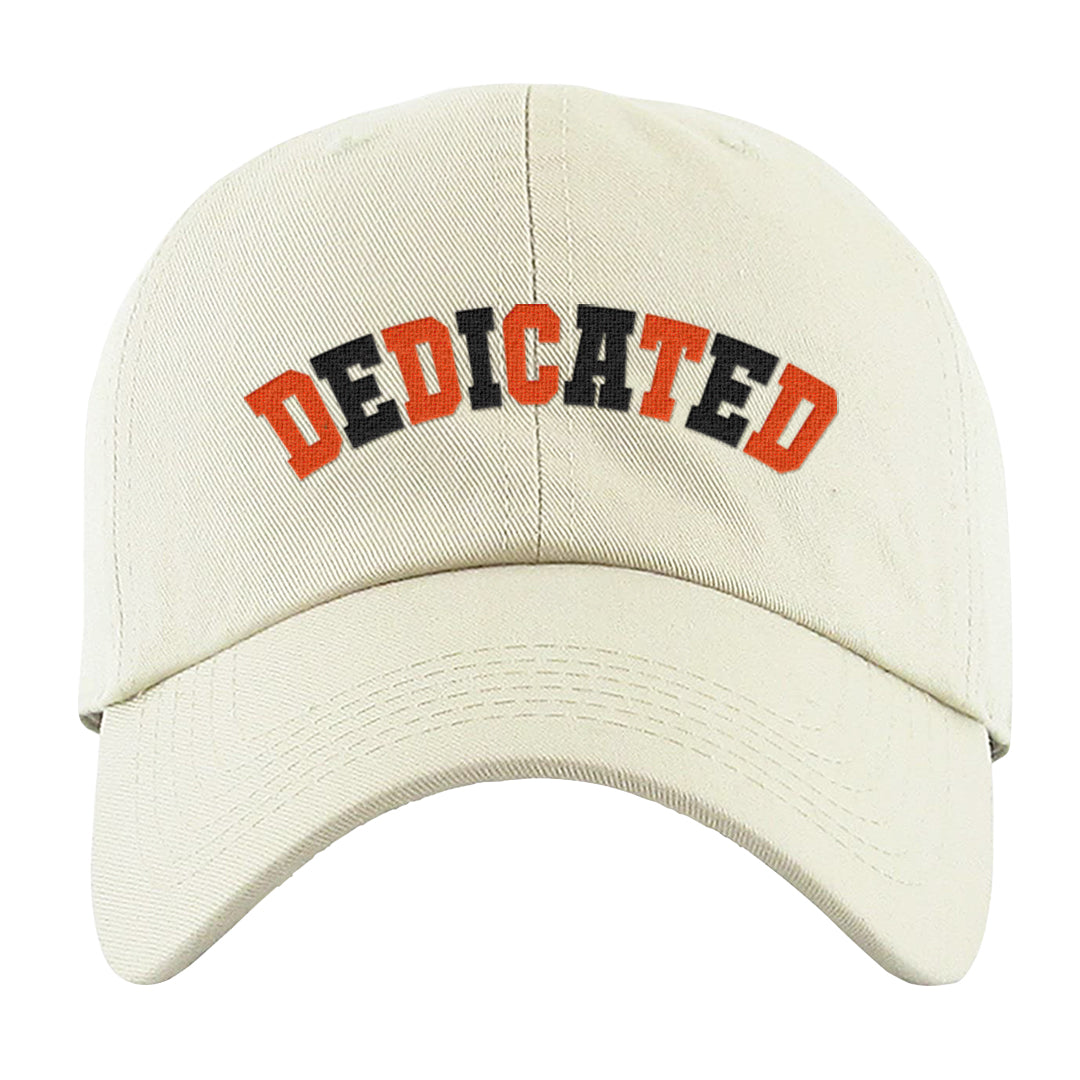 Brilliant Orange 12s Dad Hat | Dedicated, White